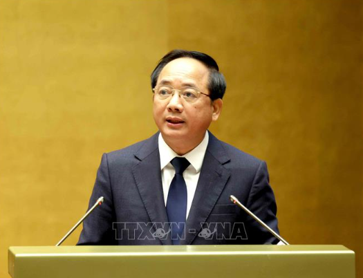 Trinh Van Quyet, Politburo member, Secretary of the Party Central Committee and Chairman of its Commission for Information, Education and Mass Mobilisation, speaks at the conference. (Photo: VNA)