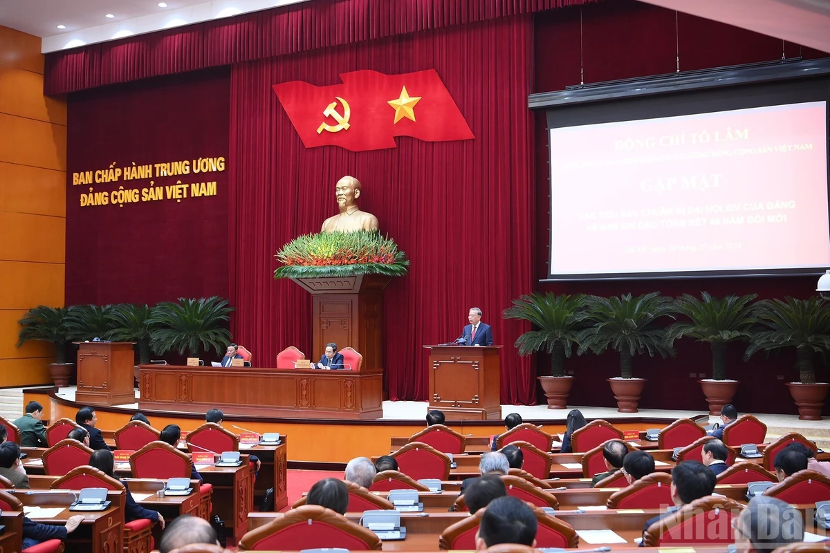 Party General Secretary To Lam speaks at the event. (Photo: NDO)